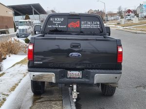 Pickup Truck rear with logo